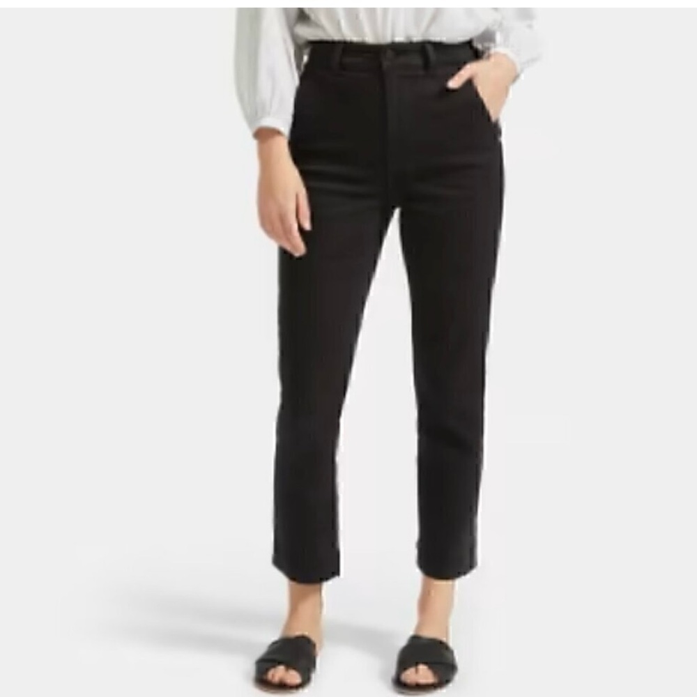 Everlane The Slim Leg Crop Jeans Size 8 Washed Black Stretch N8 - Picture 7 of 8